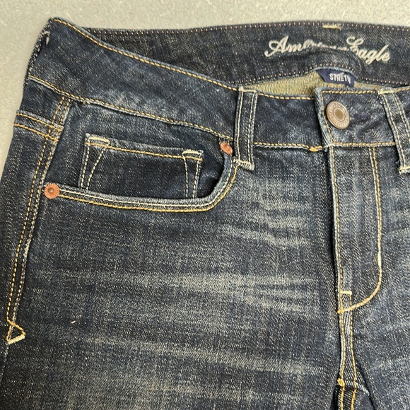 AMERICAN EAGLE ๐ฟ WOMEN ๐ฟ JEANS ๐ฟ STRETCH ๐ SKINNY KICK ๐ DARK WASH - Picture 8 of 9
